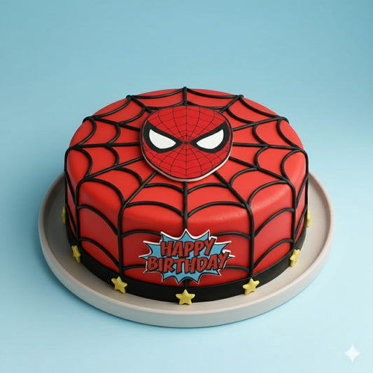 Spidey Web Smash Cake