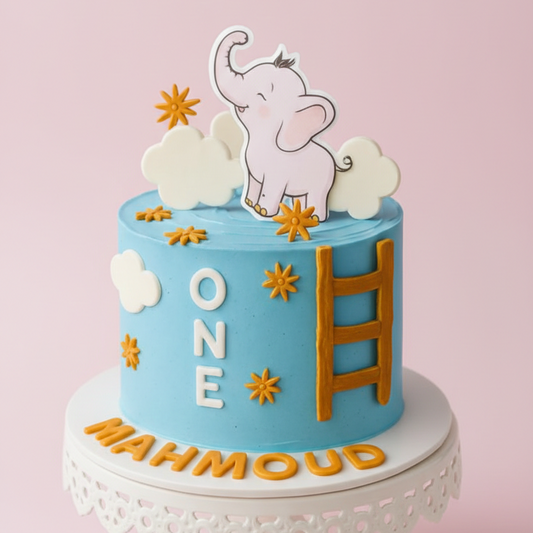 One-derful Elephant Adventure Cake