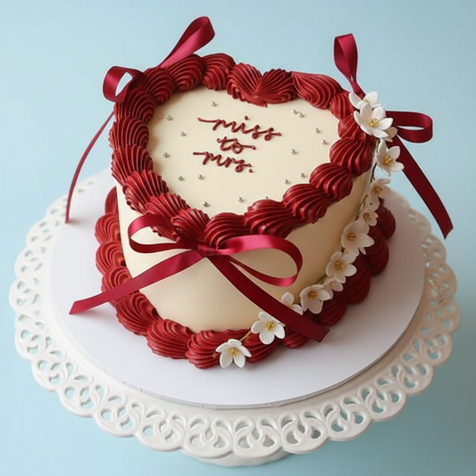 Love Knot Heart Cake