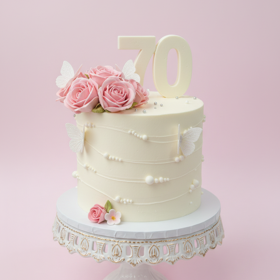 The Soft Petal Ribbon Cake