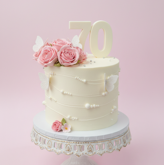 The Soft Petal Ribbon Cake