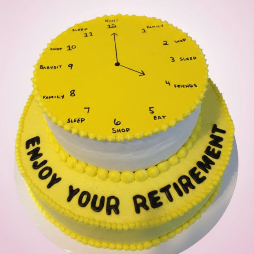 Enjoy Your Retirement Clock Cake