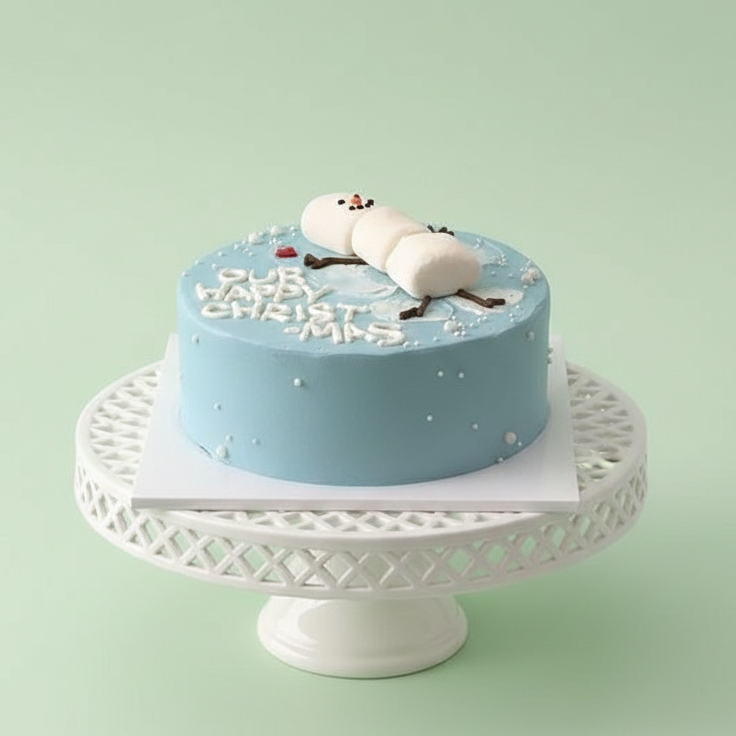 Winter Snowman Cake