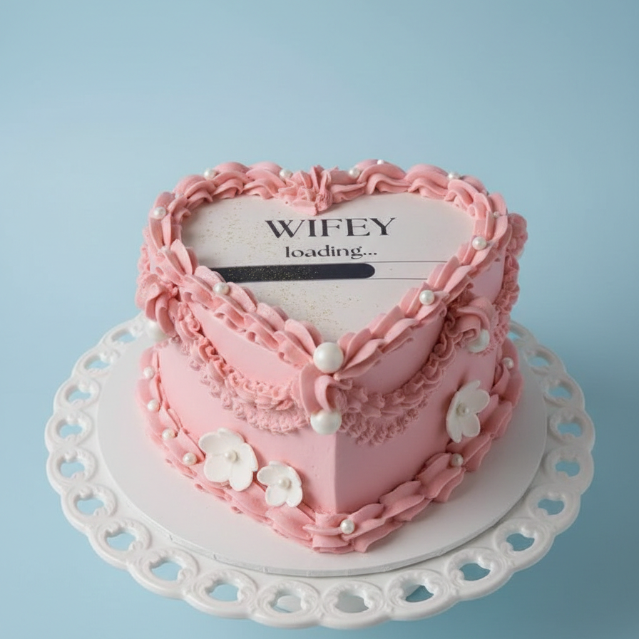 Wifey Celebration Heart Cake
