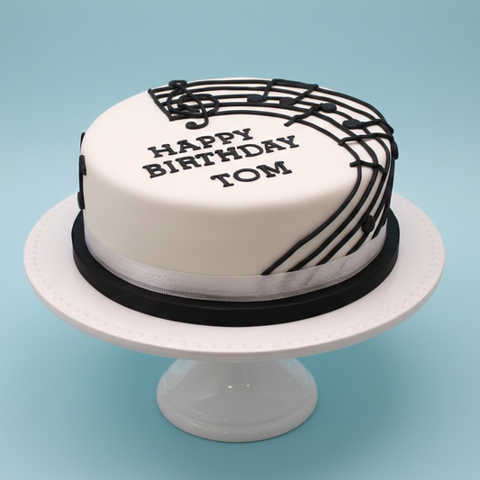 Minimal Music Lover Cake