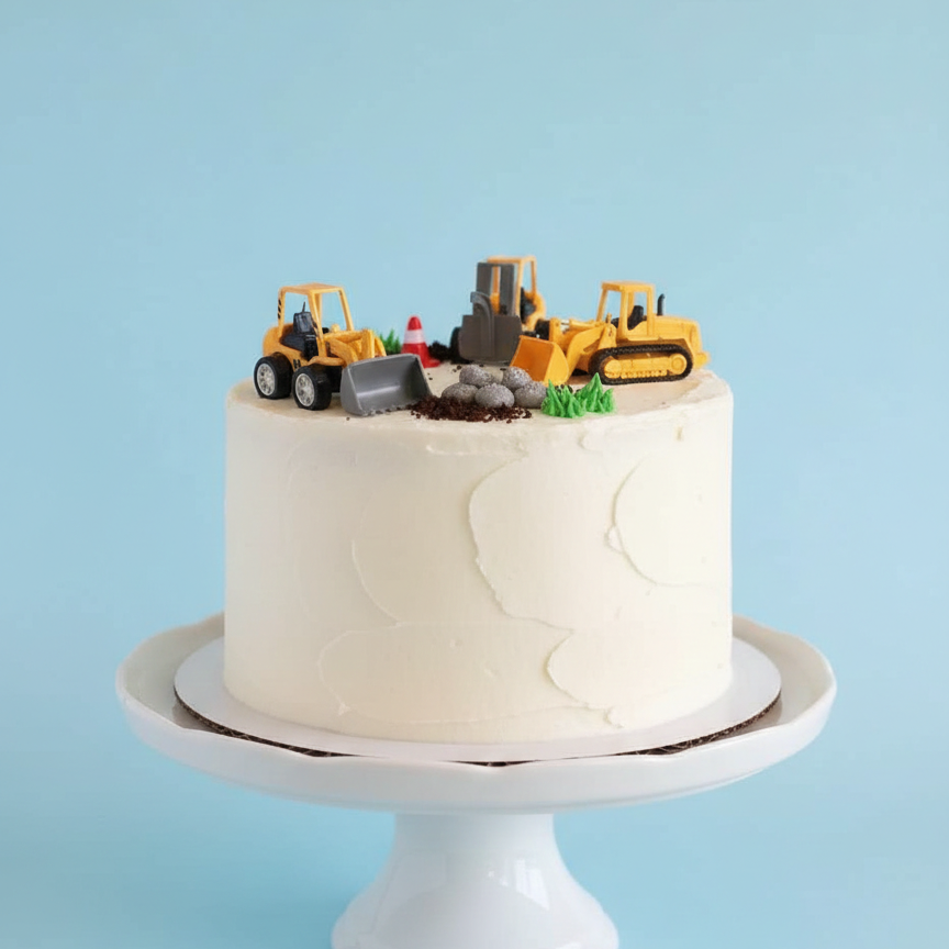 Construction Playtime Cream Cake