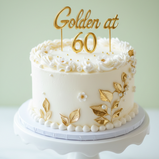 Golden at Sixty Cake