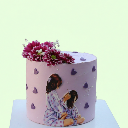 Floral Bond Memory Cake