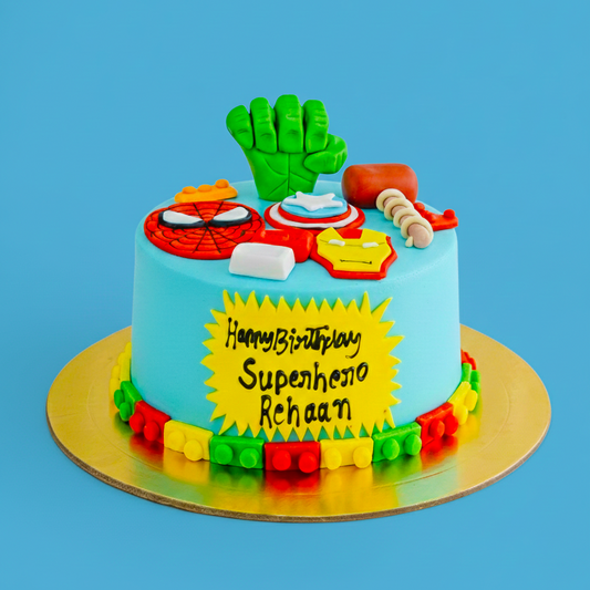 Superhero Squad Cake