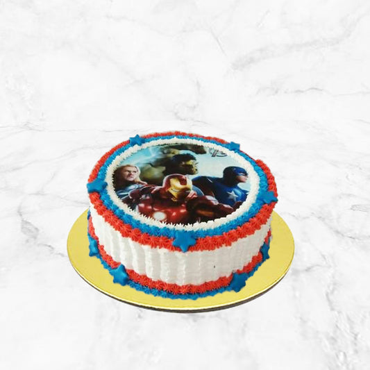 Bold Color Avengers Cake