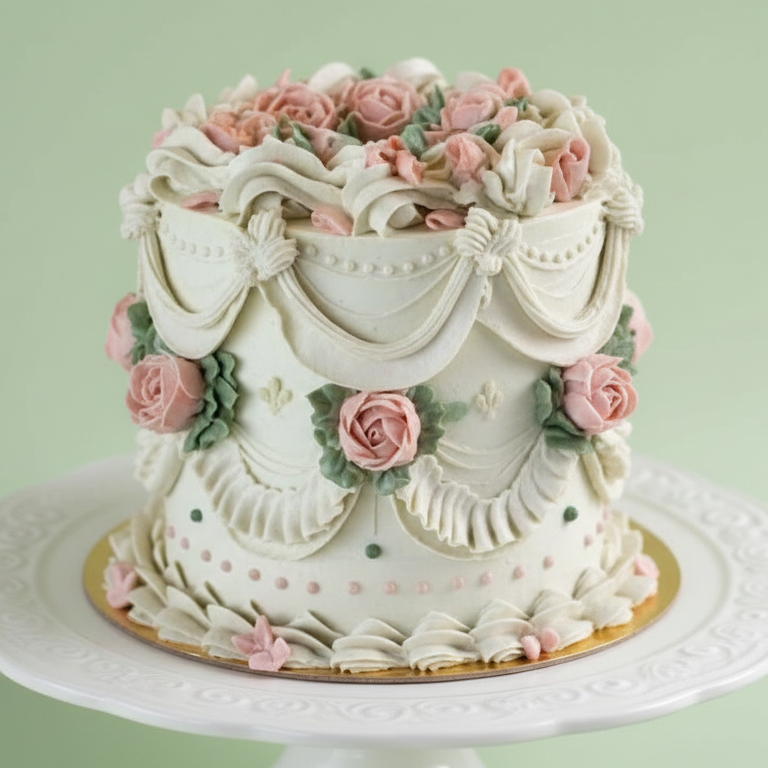 Victorian Rose Elegance Cake