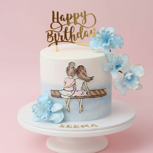Elegant Birthday Muse Cake
