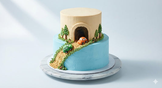 Adventure Tunnel Ride Cake