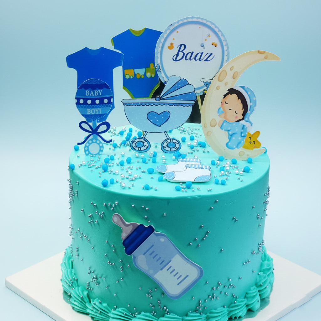 Baby Boy Celebration Cake