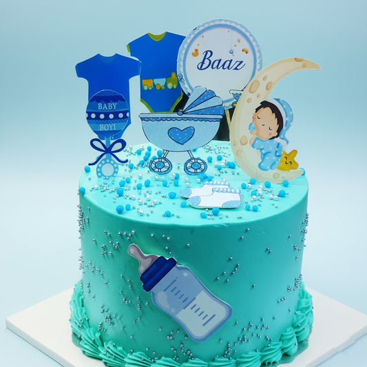 Baby Boy Celebration Cake