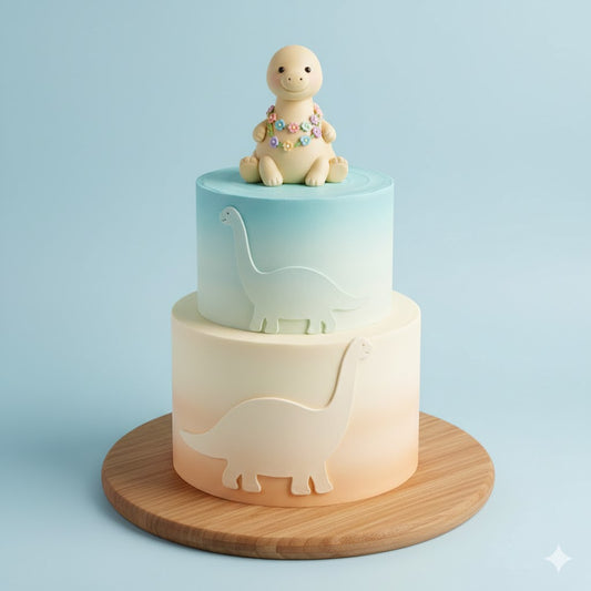 Baby Brontosaurus Cake
