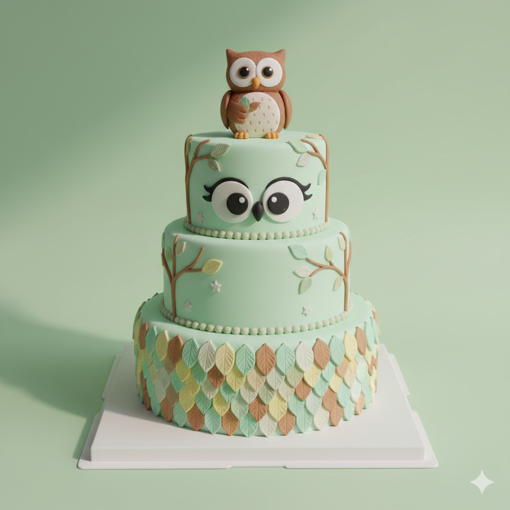 Baby Owl Cake