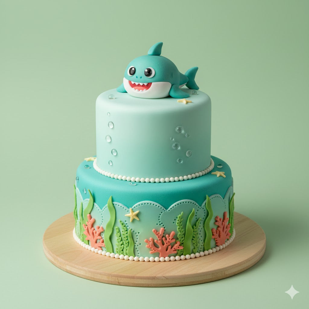 Baby Shark Aqua Cake