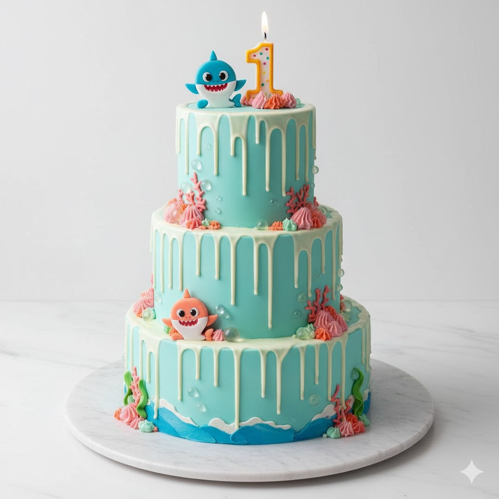 Baby Shark Ocean Bubbles Cake
