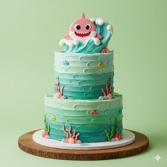 Baby Shark Underwater Cake