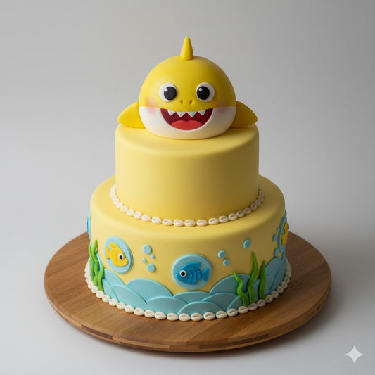Baby Shark Yellow Shark Cake