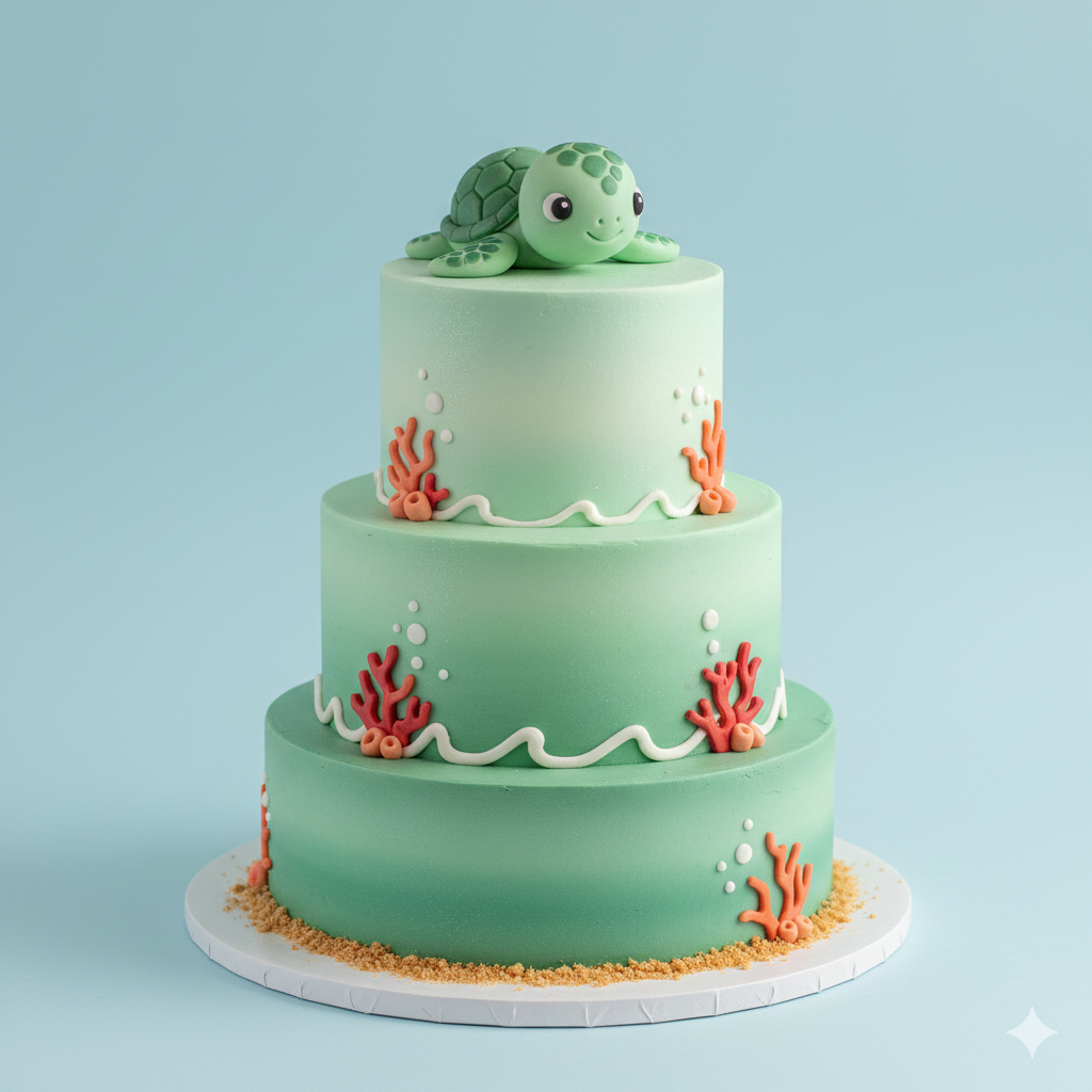 Baby Turtle Cake