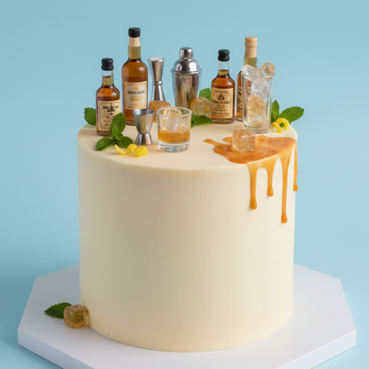 Bachelor Bar Setup Cake