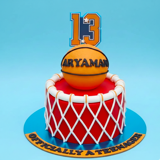 Basketball Net Theme Cake