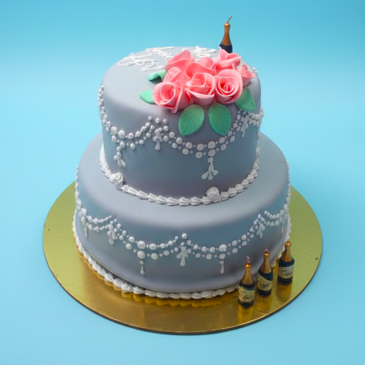 Blue Pearl Princess Cake