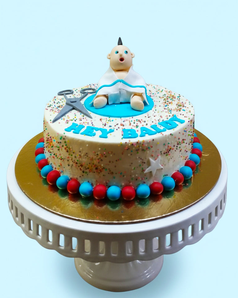 Blue Sprinkle Celebration Cake