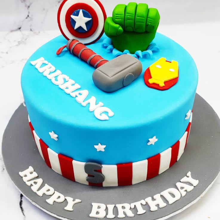 Captain America Shield Cake