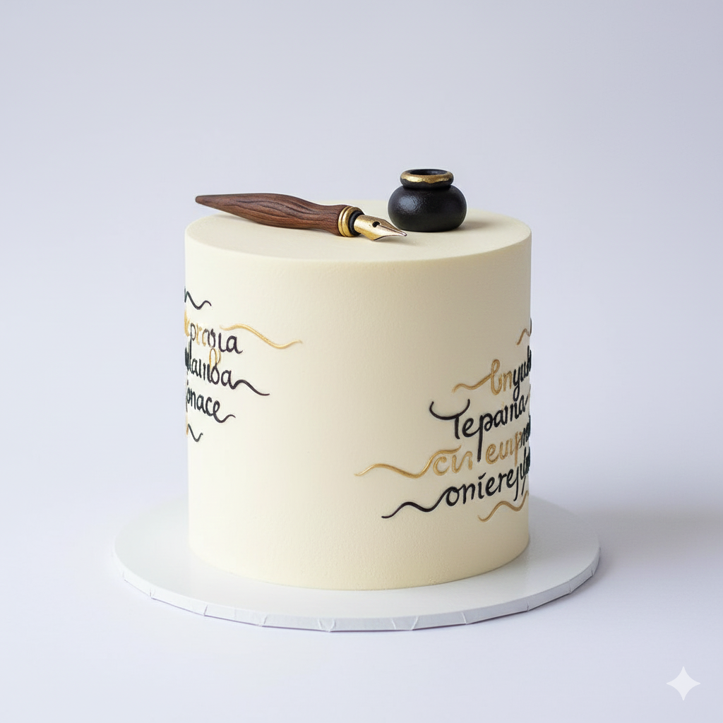Calligraphy Pen Cake