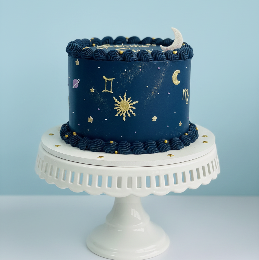 Celestial Starry Night Cake