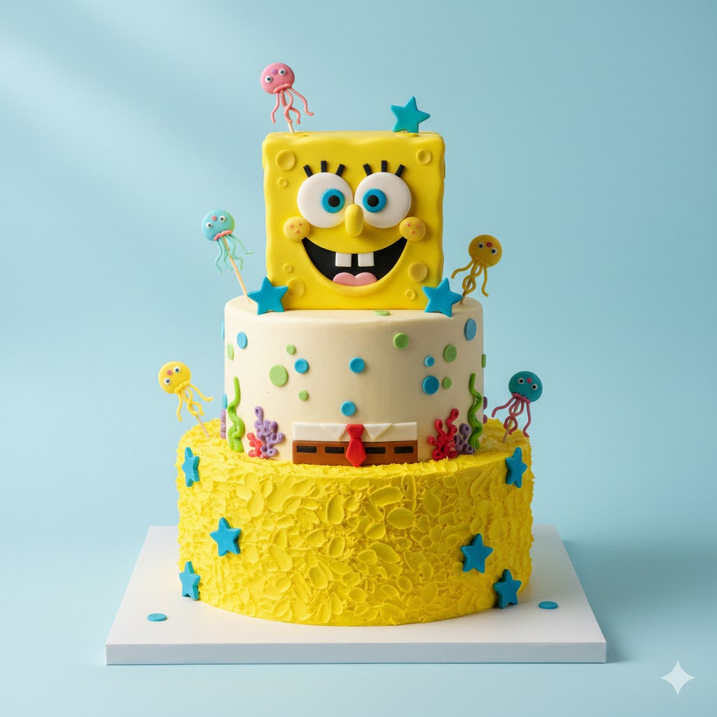 Cheerful SpongeBob Cake