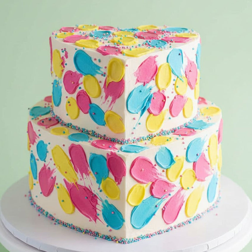 Color Splash Birthday Cake