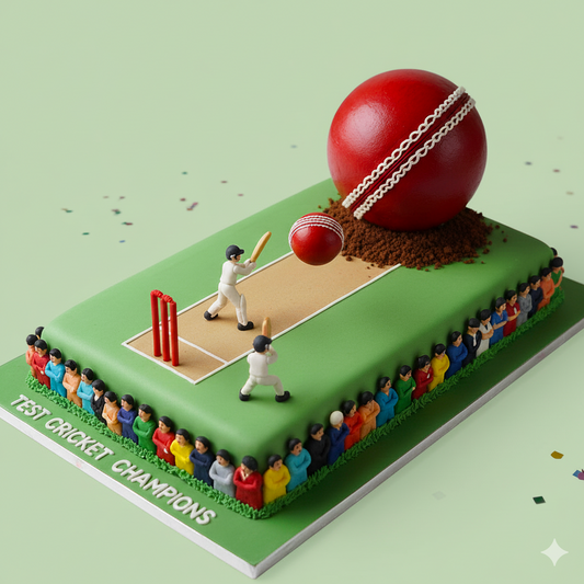 Cricket Pitch Rectangle Cake