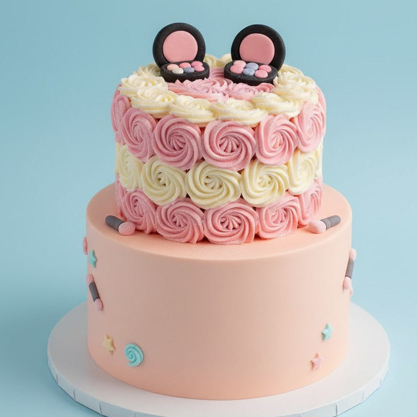 Cute Blush Swirl Cake