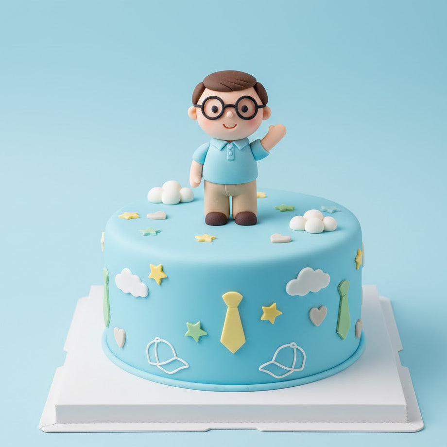Cute Dad Cartoon Cake