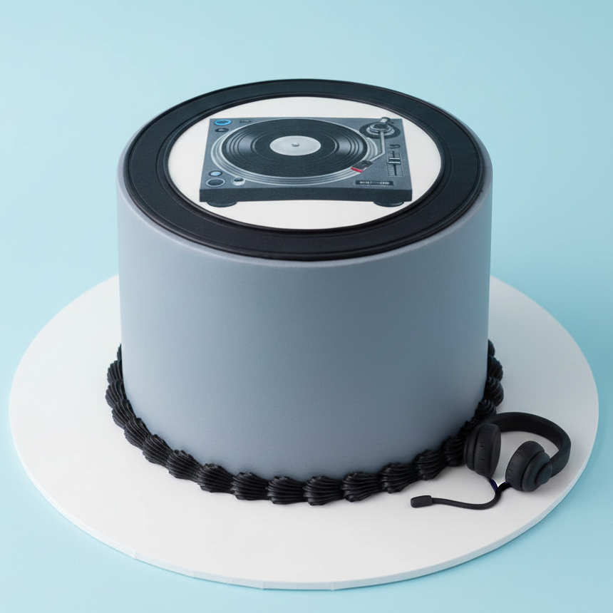 DJ Turntable Cake
