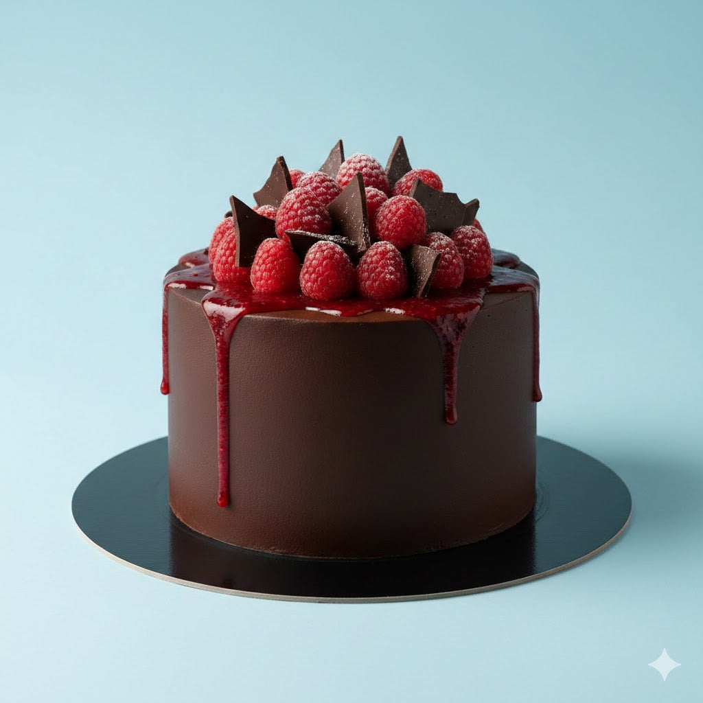 Dark Chocolate Raspberry Cake