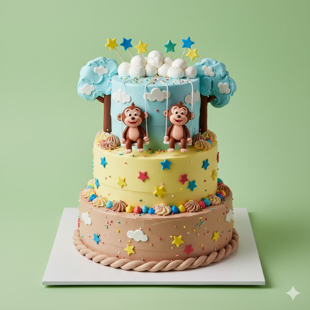 Dholu Bholu Twin Treats Cake