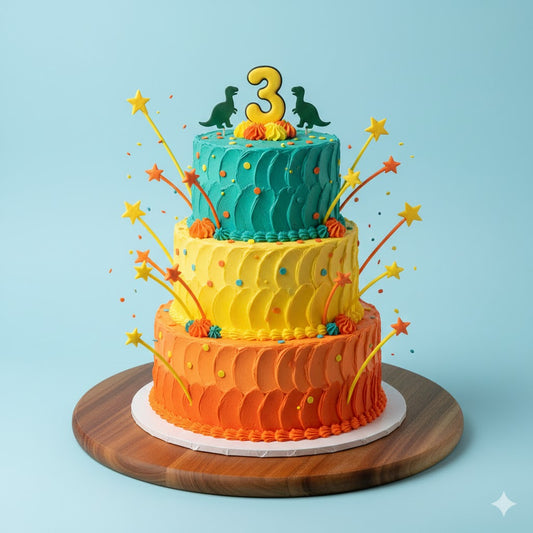 Dino Birthday Blast Cake