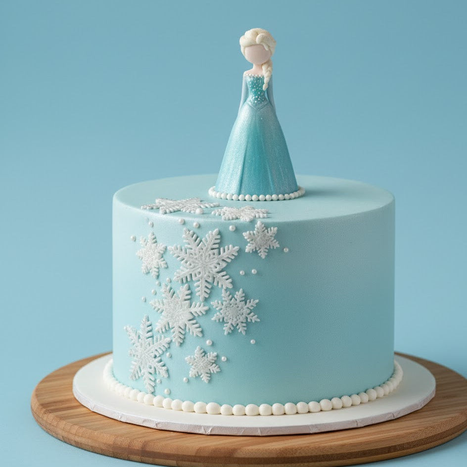 Elsa’s Snowflake Cake