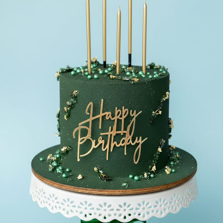 Emerald Bliss Birthday Cake