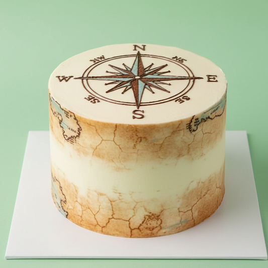 Explorer Compass Rose Cake