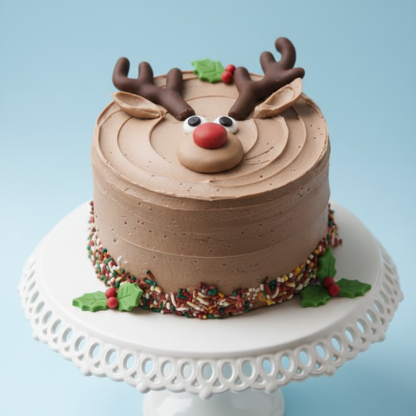 Festive Reindeer Joy Cake