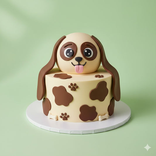 Funny Dog Cartoon Cake