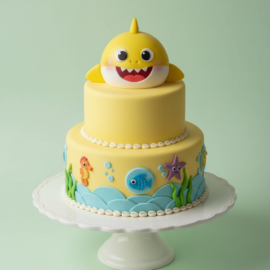 Baby Shark Yellow Shark Cake