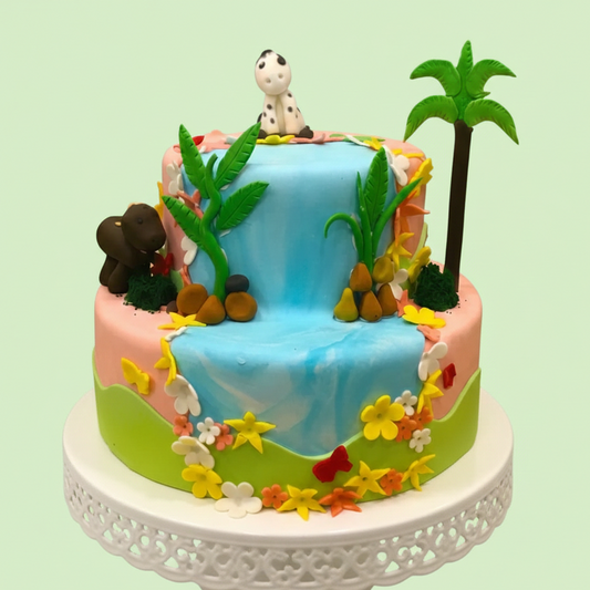 Tropical Jungle Island Cake