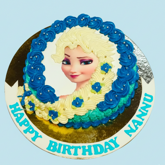Frozen Girl Face Cake